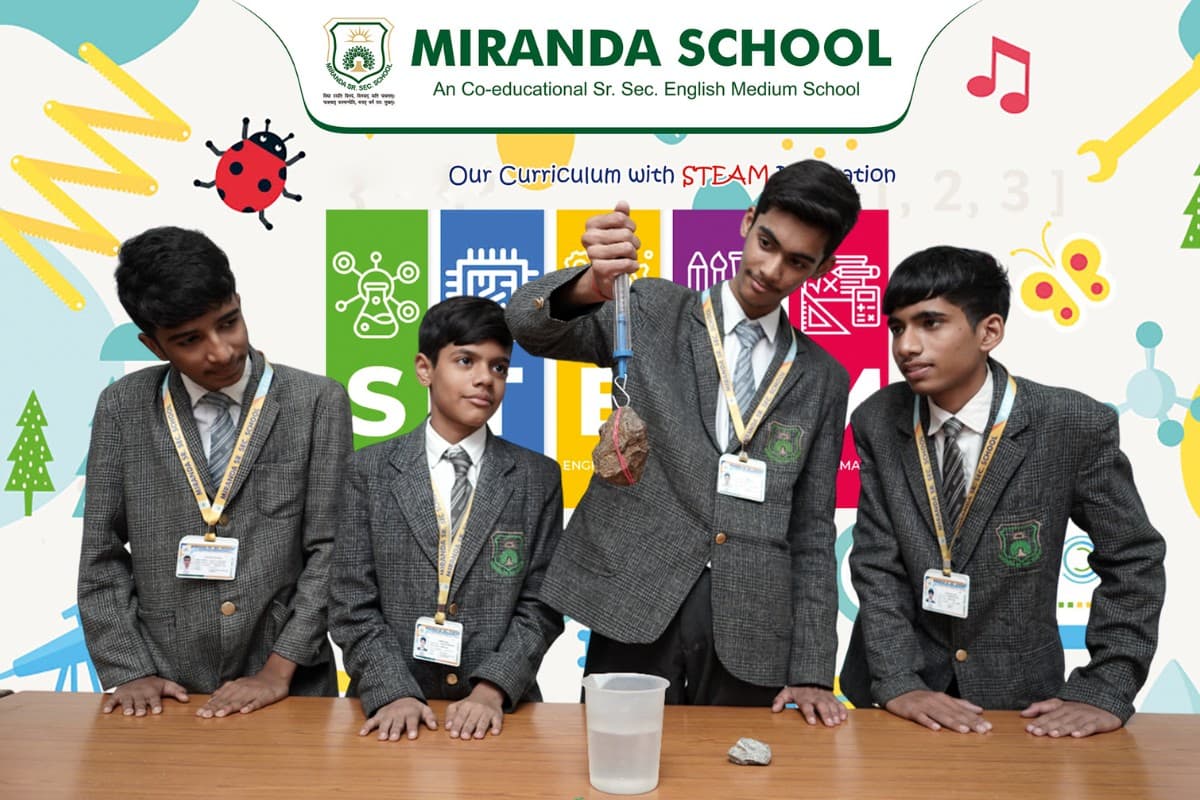 Students exploring robotics