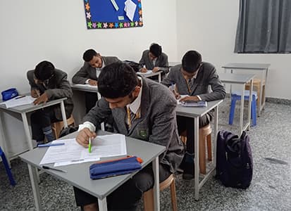 Students participating in an aptitude test